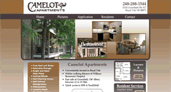 Desktop Screenshot of camelotapartmentsroyaloak.com